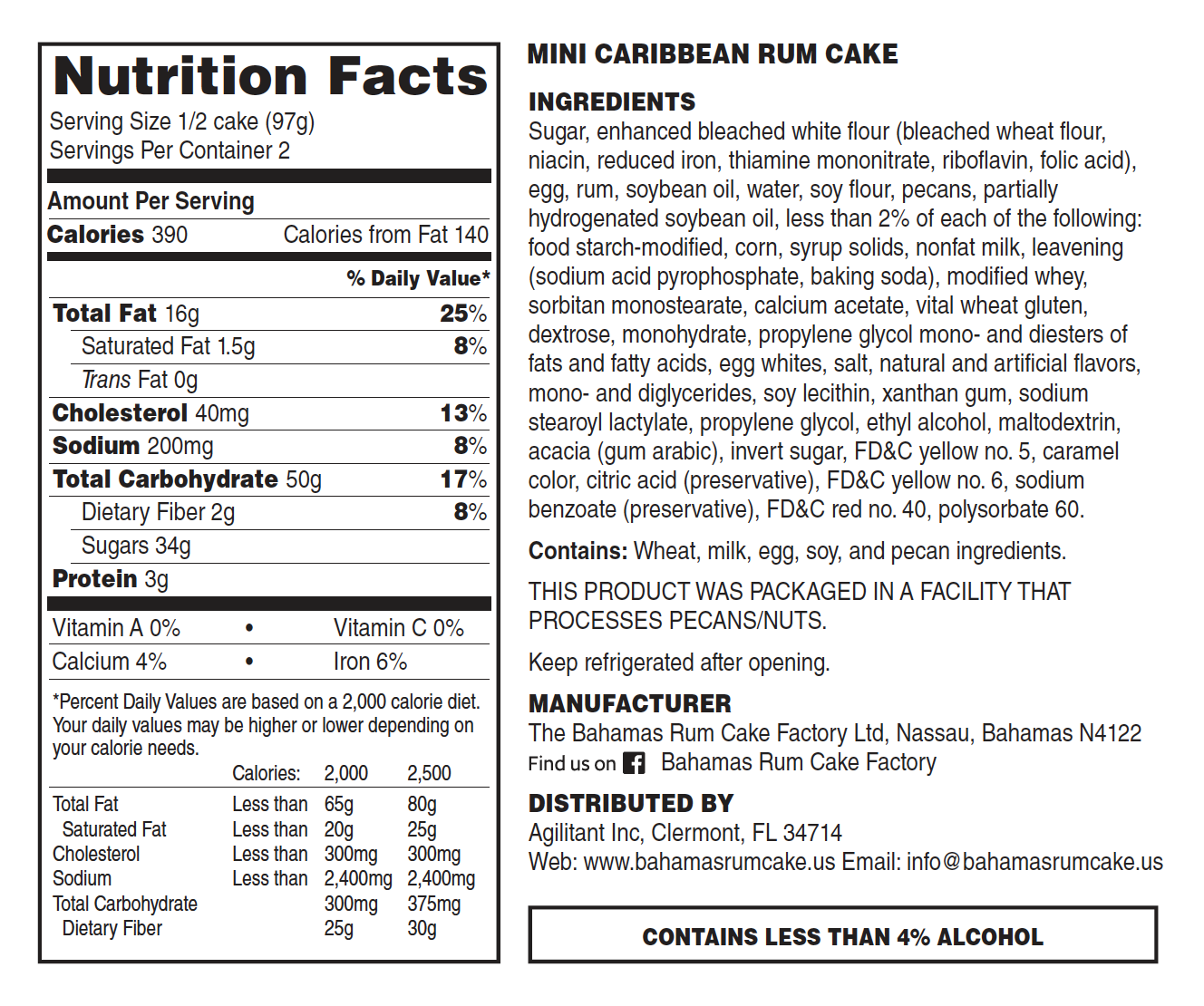 Banana Rum Cake