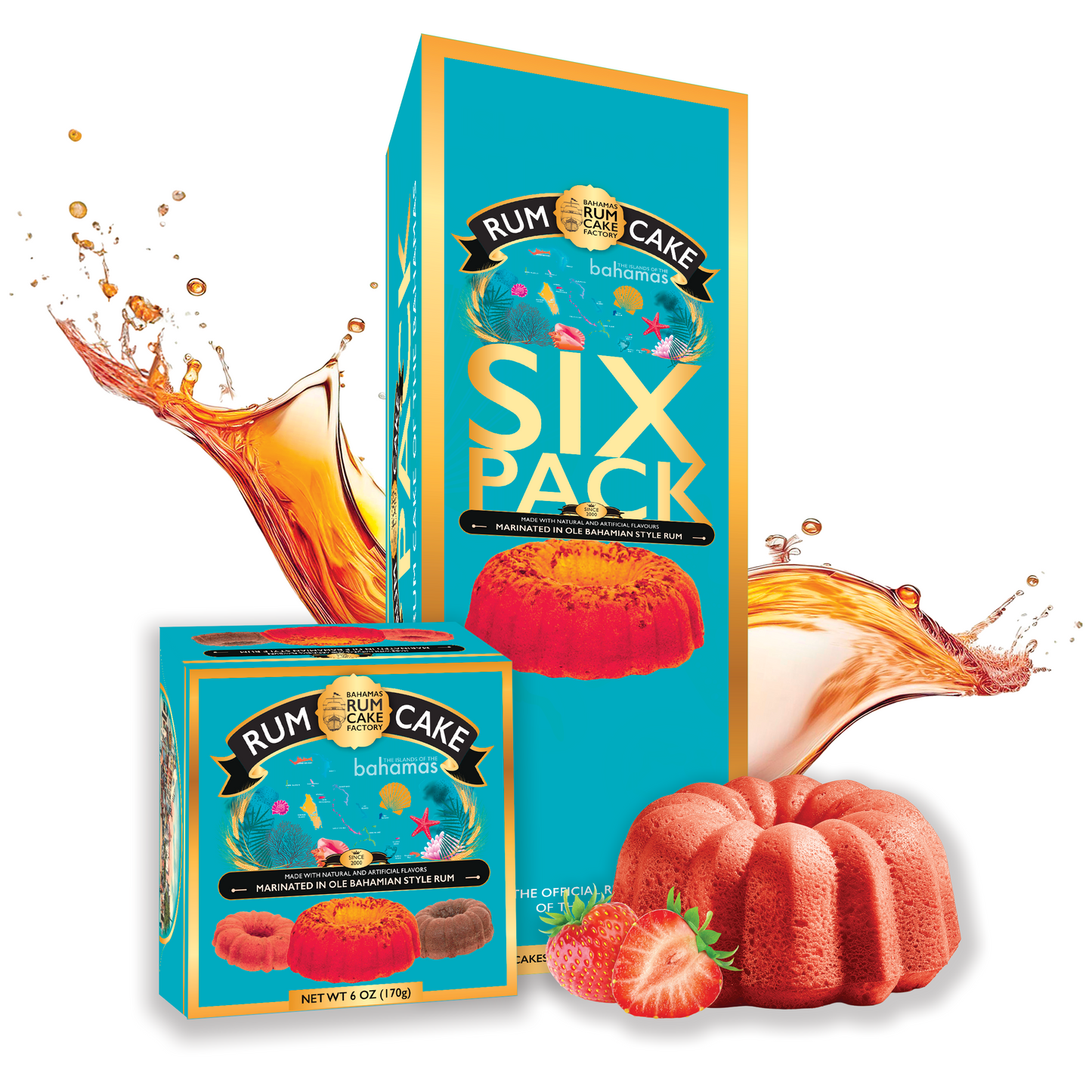 Strawberry 4 oz six pack