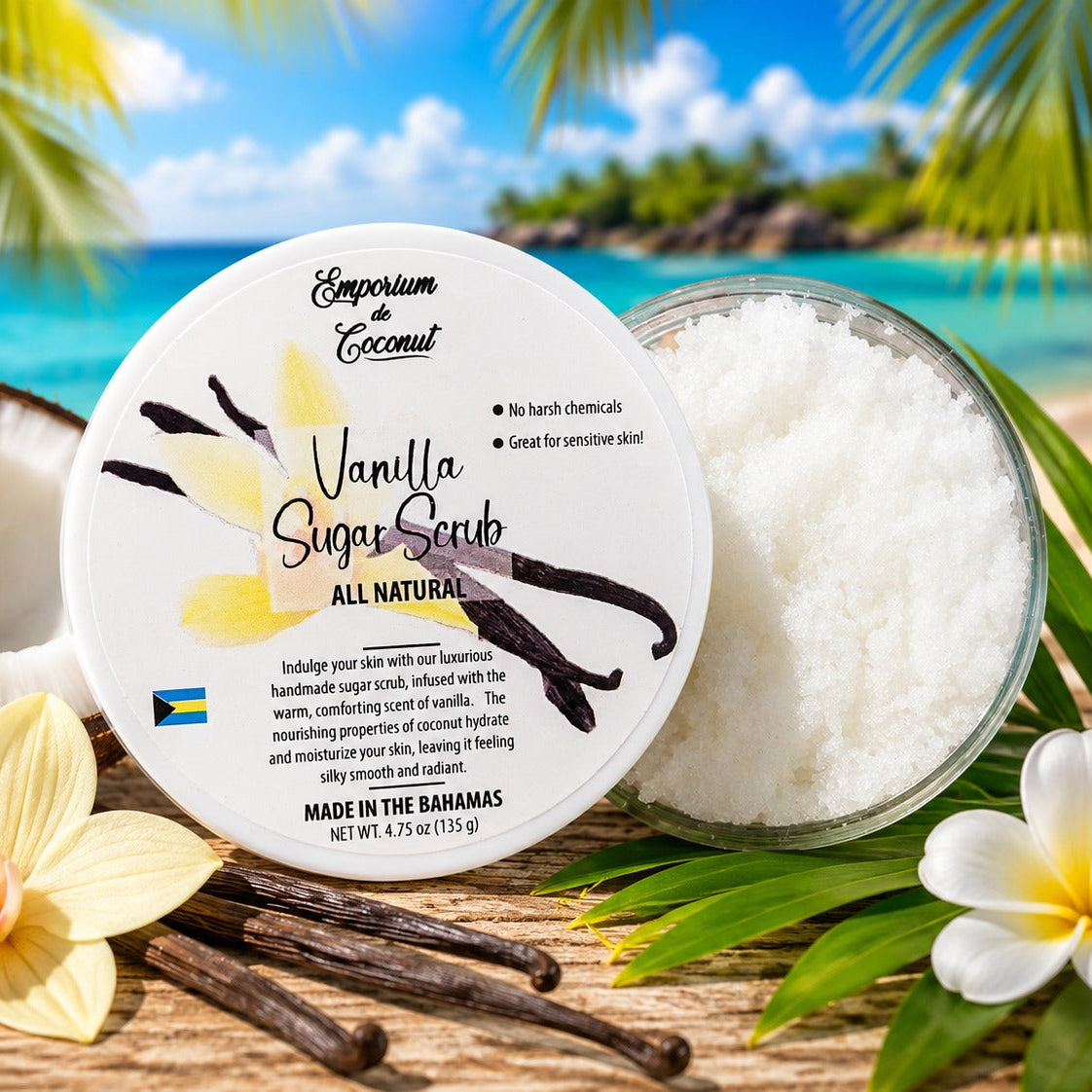 Exfoliante de azúcar de coco